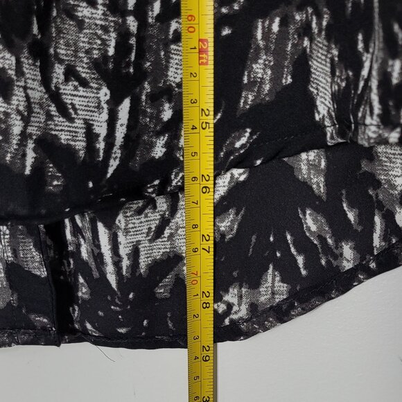 JACQUELINE de YONG Women's Black White Long Sleeve Button Front Blouse Size 40 - Picture 10 of 12